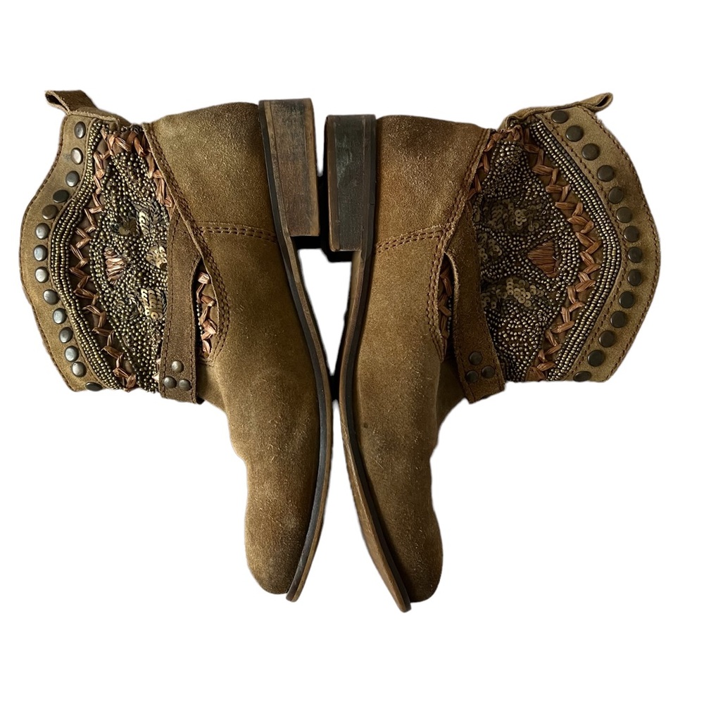 Naughty Monkey | Women’s Beaded Suede Leather Western Bootie - Picture 8 of 9